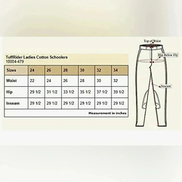 TuffRider Schooler Cotton Black breeches size 28 - Picture 10 of 10